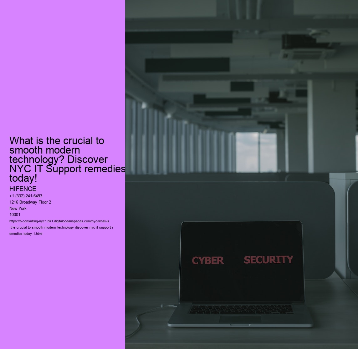 What is the crucial to smooth modern technology? Discover NYC IT Support remedies today!