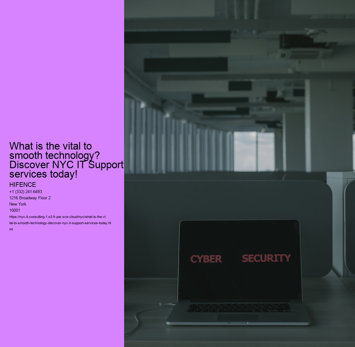 What is the vital to smooth technology? Discover NYC IT Support services today!